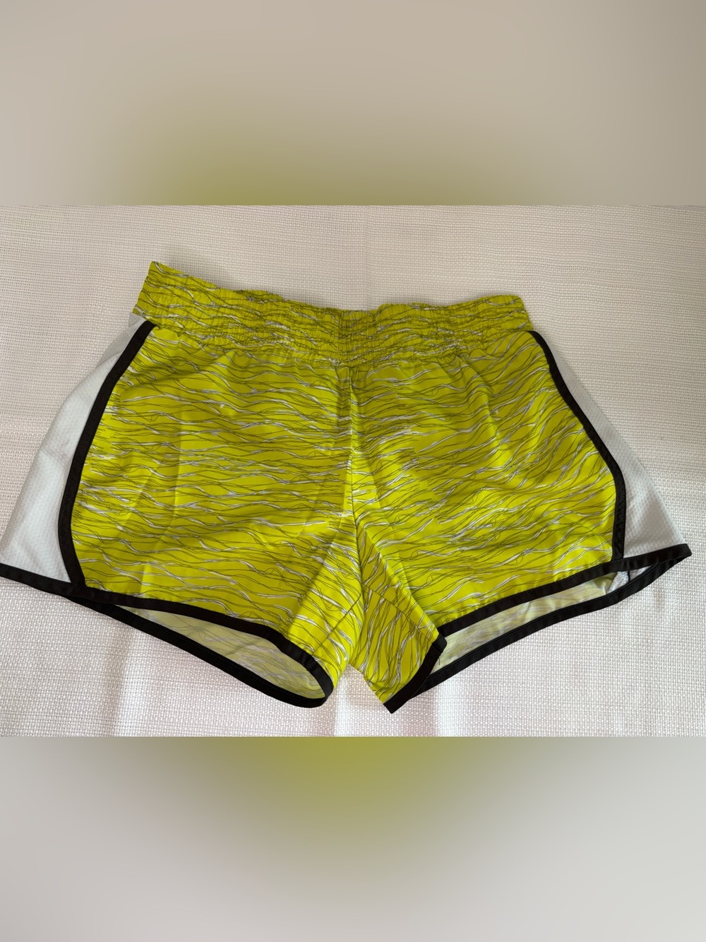 TEK GEAR Lime Patterned Athletic Running Shorts Size S